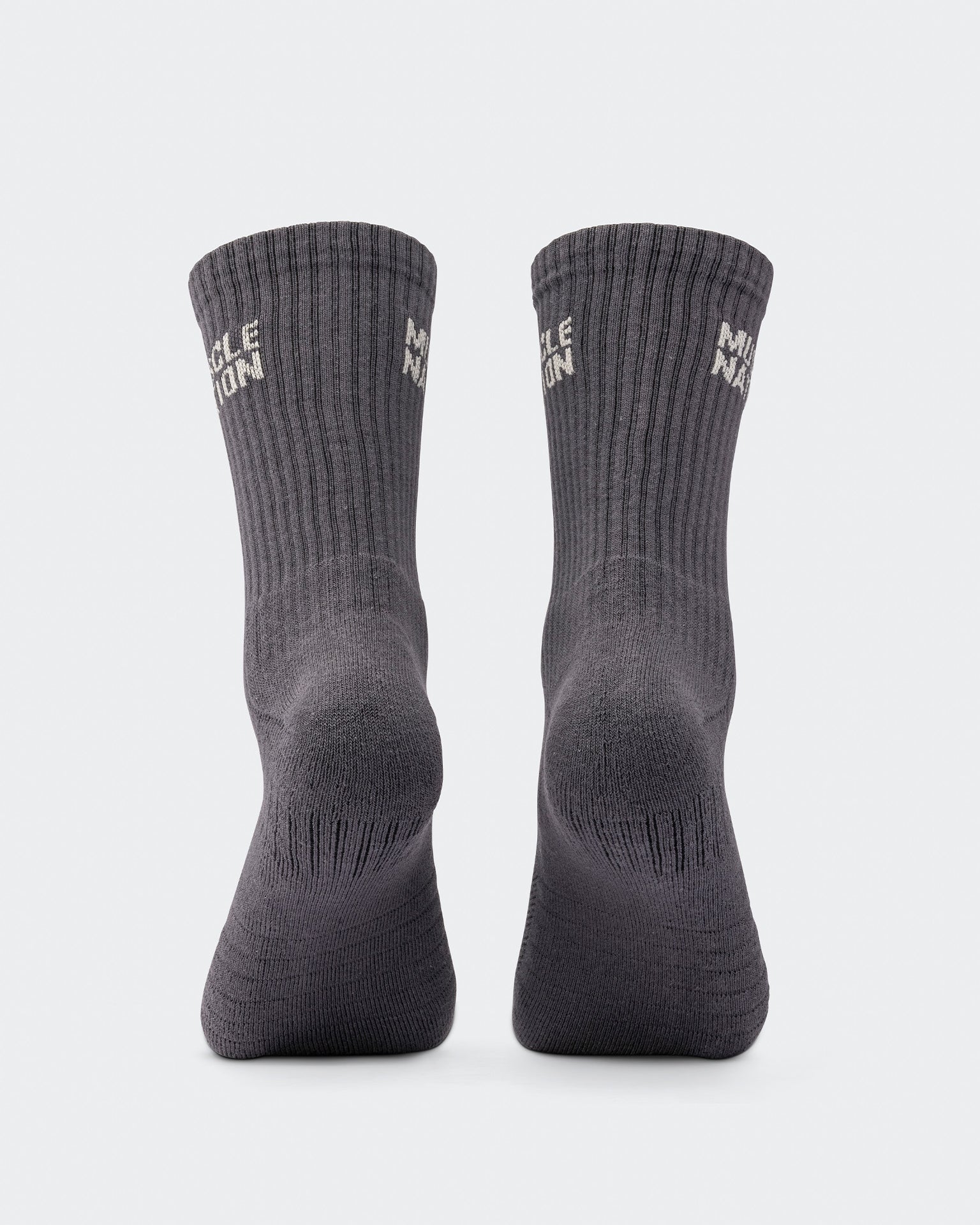 Mens Essential Crew Socks (2x Pack) - Charcoal / Dew-Socks-Charcoal / Dew-AC092311CHARCDEW-ONE-MNAPPRL26521-6-Muscle Nation
