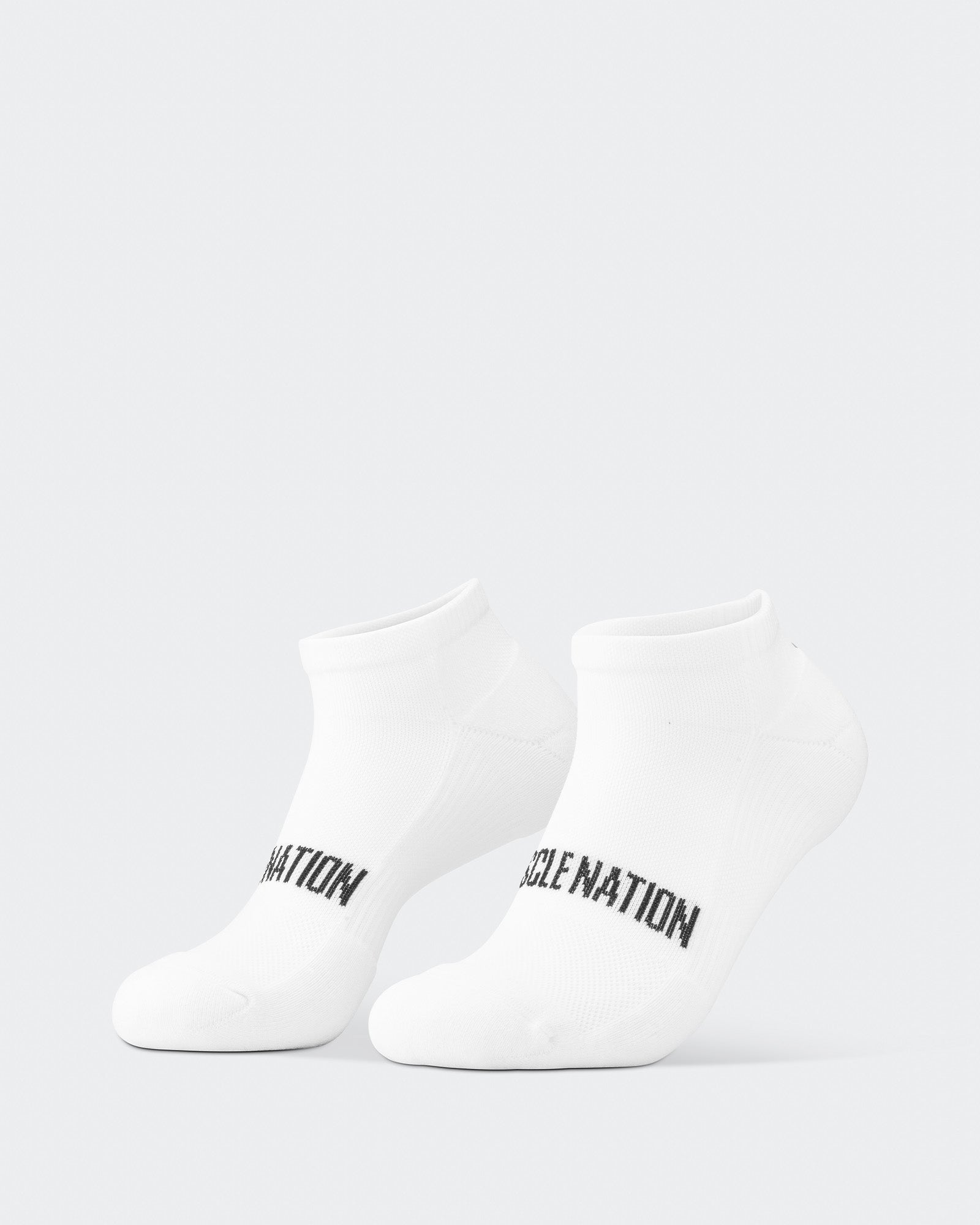 Mens Ankle Socks (2X Pack) - White-Socks-ACC1125237WHT-MNAPPRL47953-4-Muscle Nation