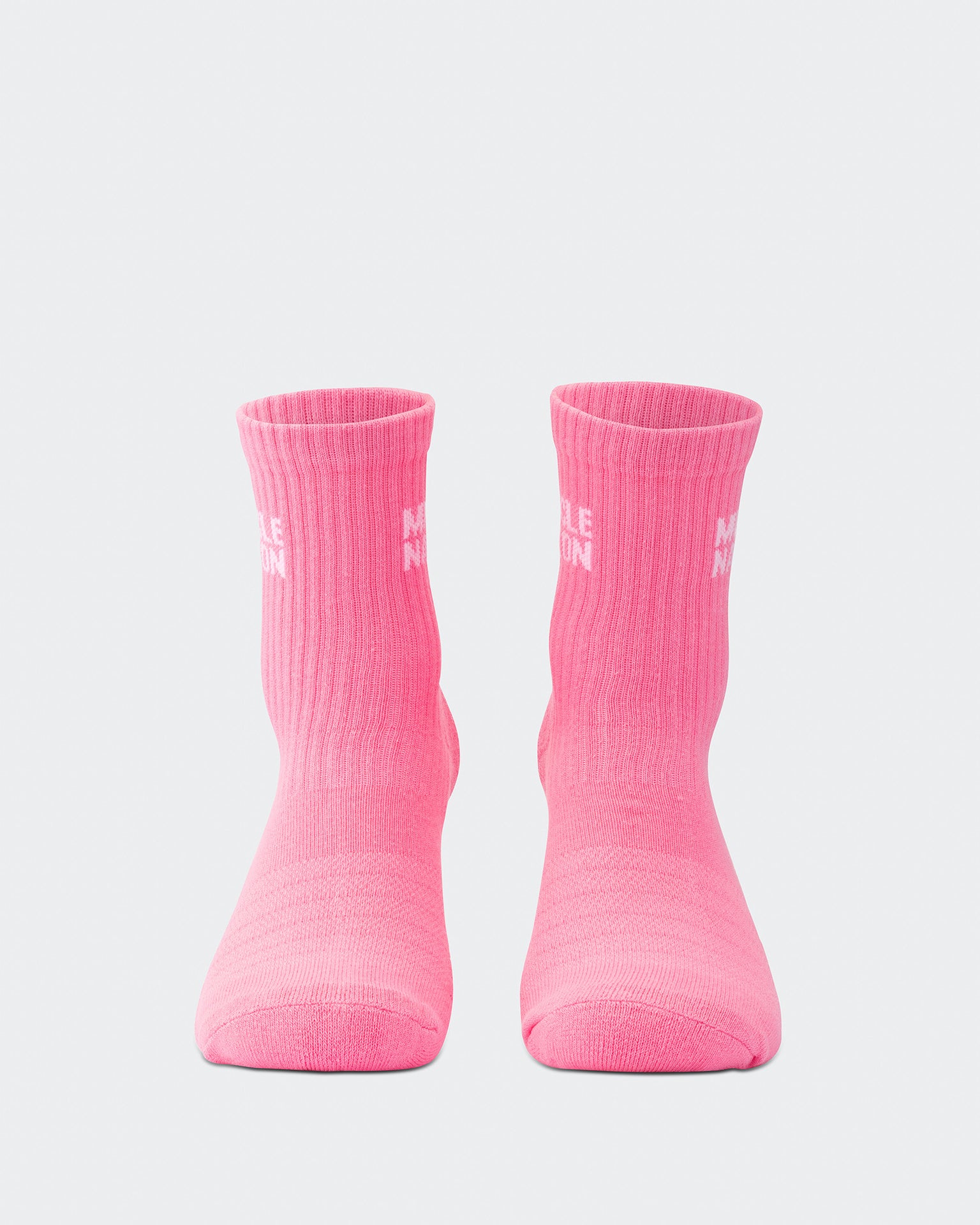 Womens Essential Crew Socks (3x Pack) - Off White / Bright Pink / Hyper Fuchsia-Socks-White / Bright Pink / Hyper Fuscia-AC112335WHTBPHYPFUS-ONE-MNAPPRL26510-9-Muscle Nation