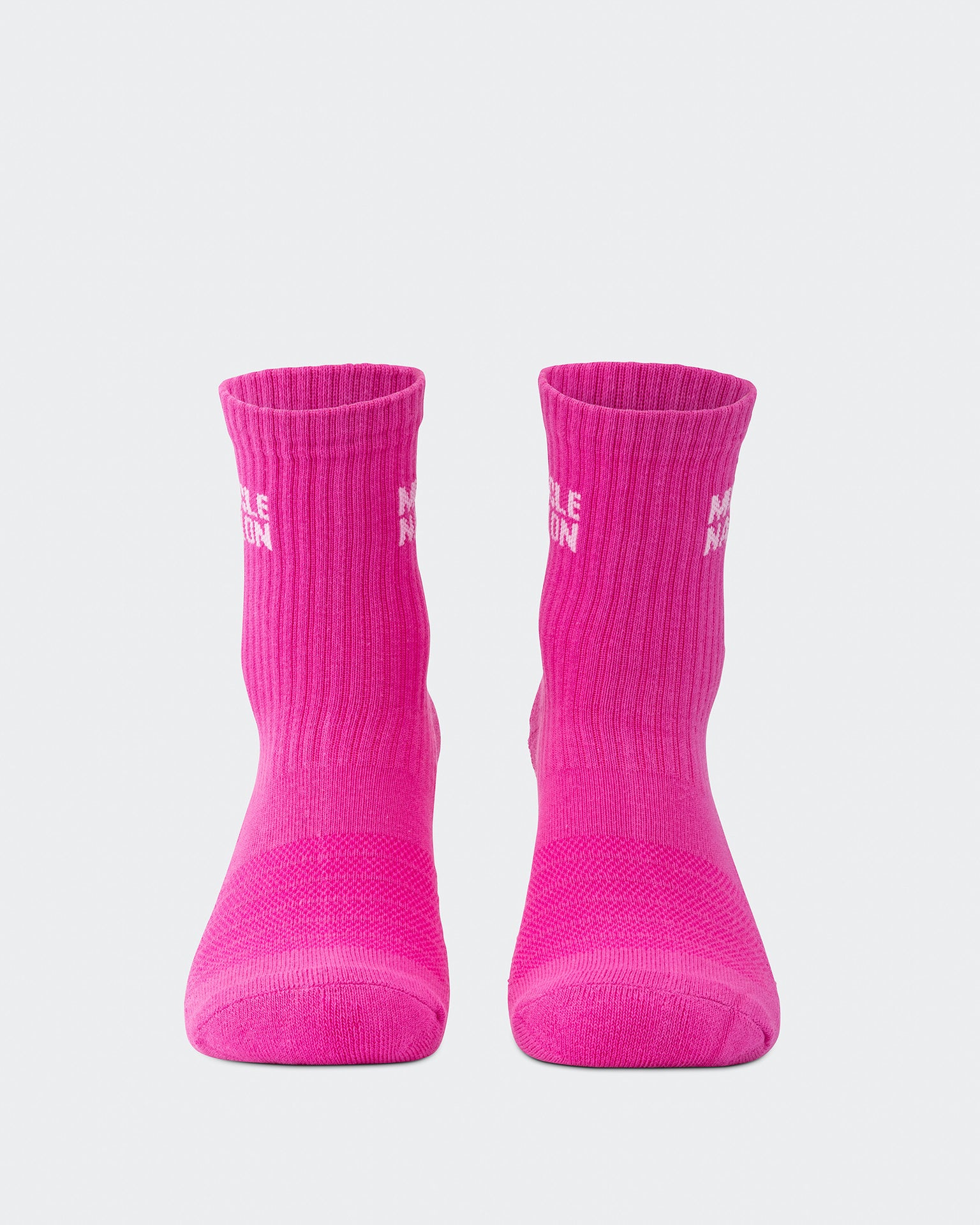 Womens Essential Crew Socks (3x Pack) - Off White / Bright Pink / Hyper Fuchsia-Socks-White / Bright Pink / Hyper Fuscia-AC112335WHTBPHYPFUS-ONE-MNAPPRL26510-13-Muscle Nation