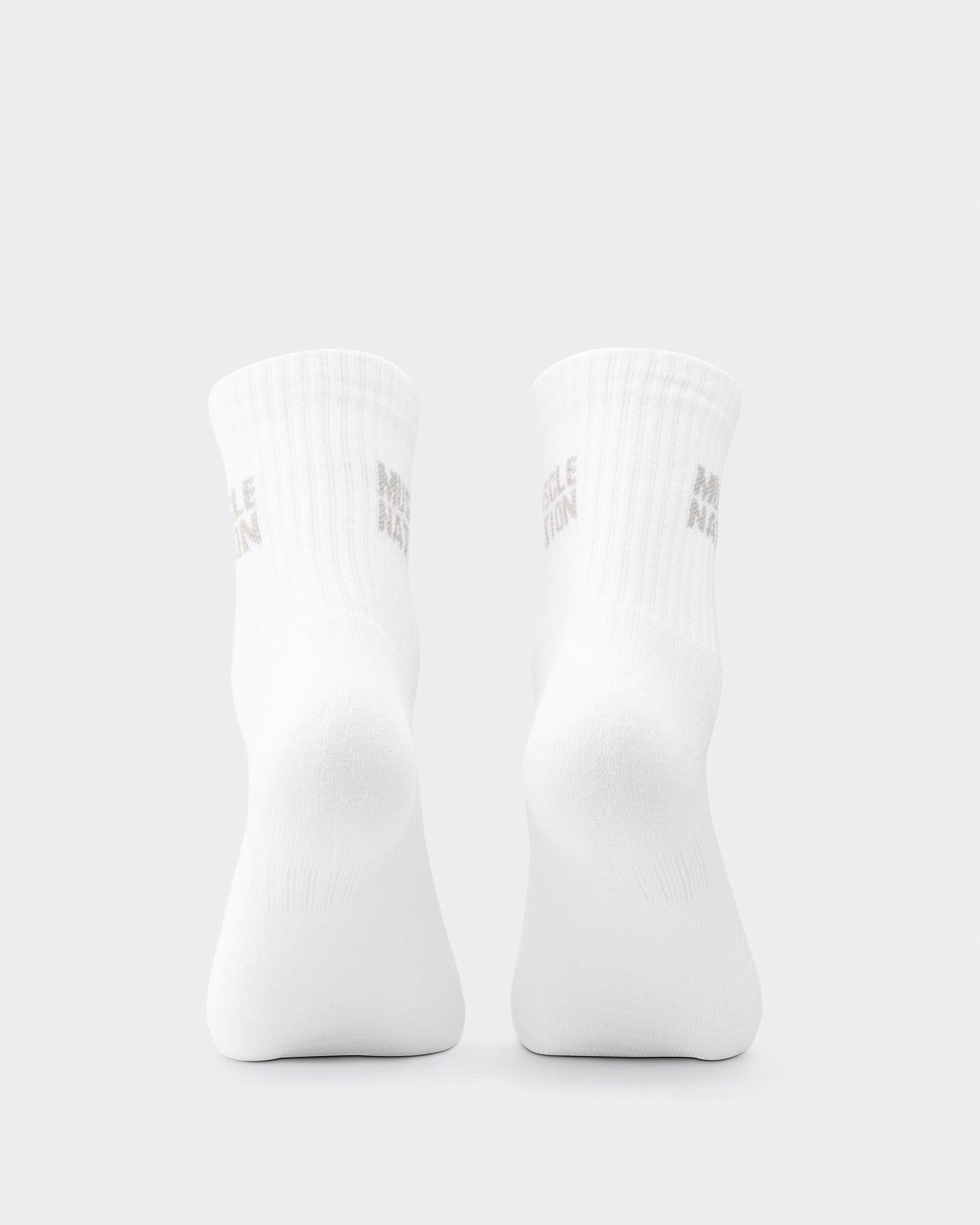 Womens Essential Crew Socks (3x Pack) - White / Grey Marl / Black-Socks-White / Grey Marl / Black-AC092310WHTGRYMARBLCK-ONE-MNAPPRL26518-7-Muscle Nation