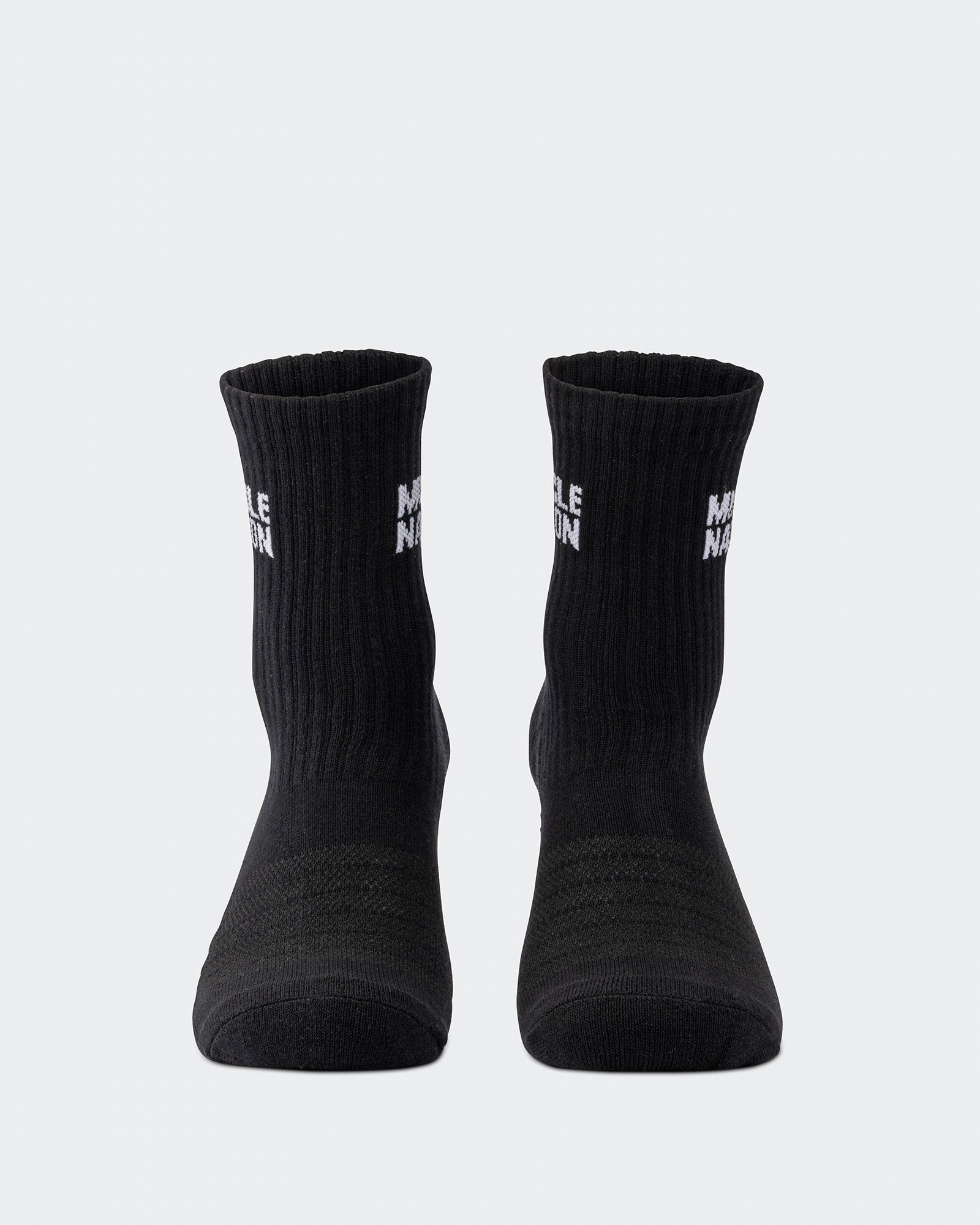 Womens Essential Crew Socks (3x Pack) - White / Grey Marl / Black-Socks-White / Grey Marl / Black-AC092310WHTGRYMARBLCK-ONE-MNAPPRL26518-4-Muscle Nation