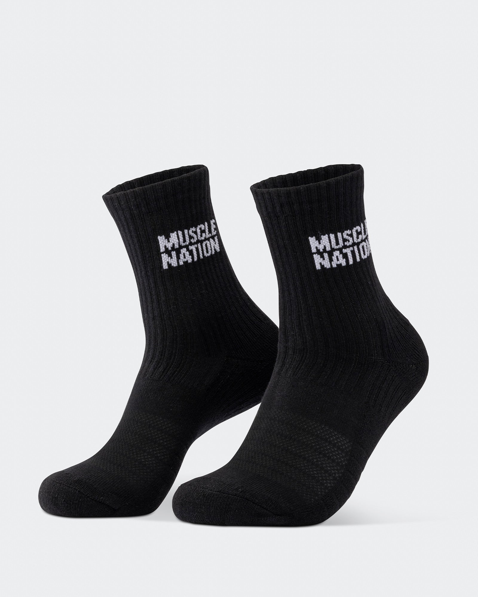 Womens Essential Crew Socks (3x Pack) - White / Grey Marl / Black-Socks-White / Grey Marl / Black-AC092310WHTGRYMARBLCK-ONE-MNAPPRL26518-5-Muscle Nation