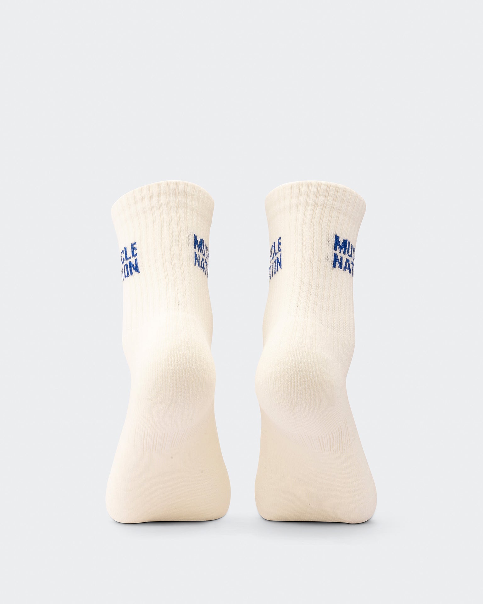 Womens Essential Crew Socks (3x Pack) - Navy / Hawaiian Blue / Off White-Socks-Navy / Hawaiian Blue / White-AC112335NVYHAWABLUWHT-ONE-MNAPPRL26511-2-Muscle Nation