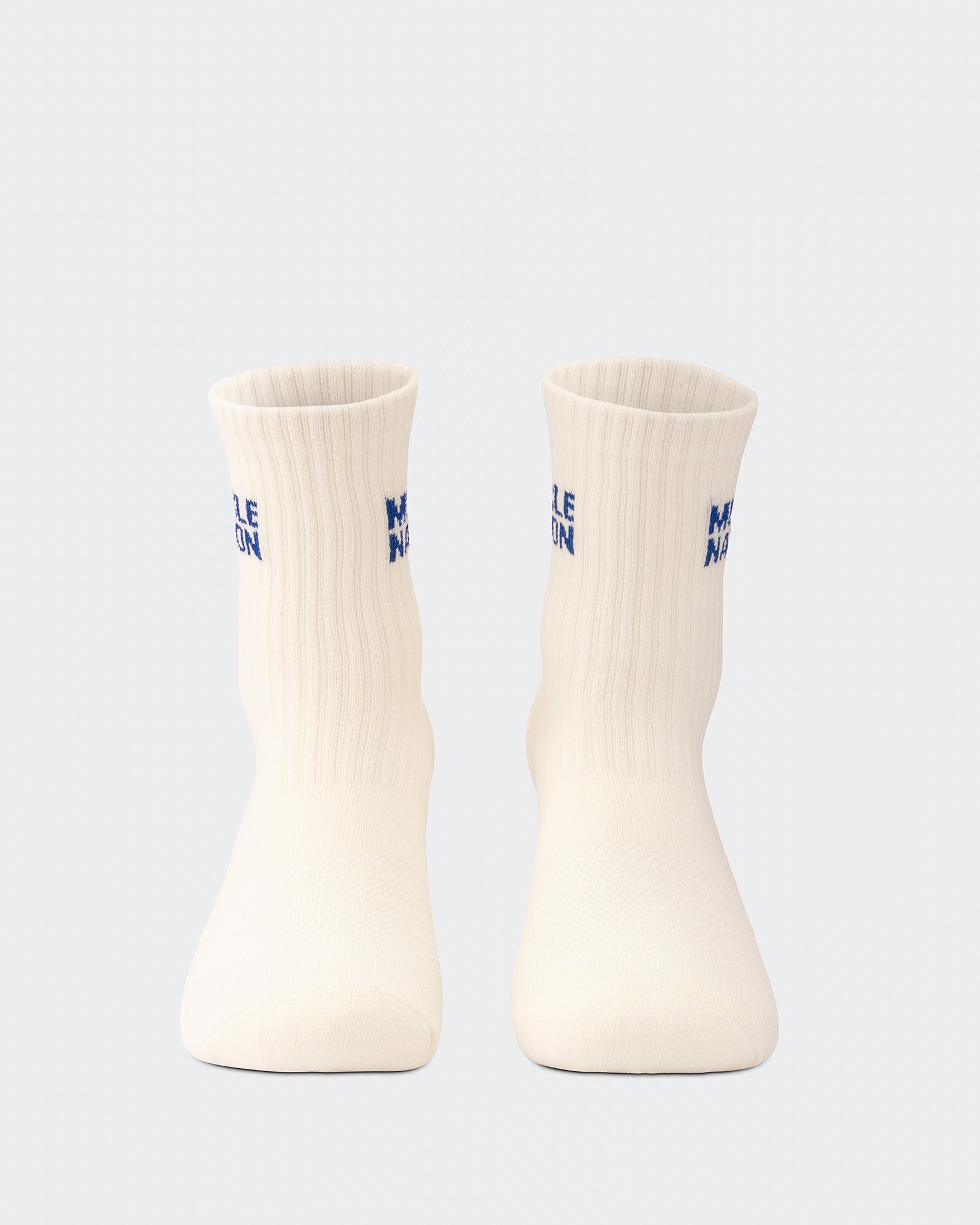 Womens Essential Crew Socks (3x Pack) - Navy / Hawaiian Blue / Off White-Socks-Navy / Hawaiian Blue / White-AC112335NVYHAWABLUWHT-ONE-MNAPPRL26511-4-Muscle Nation