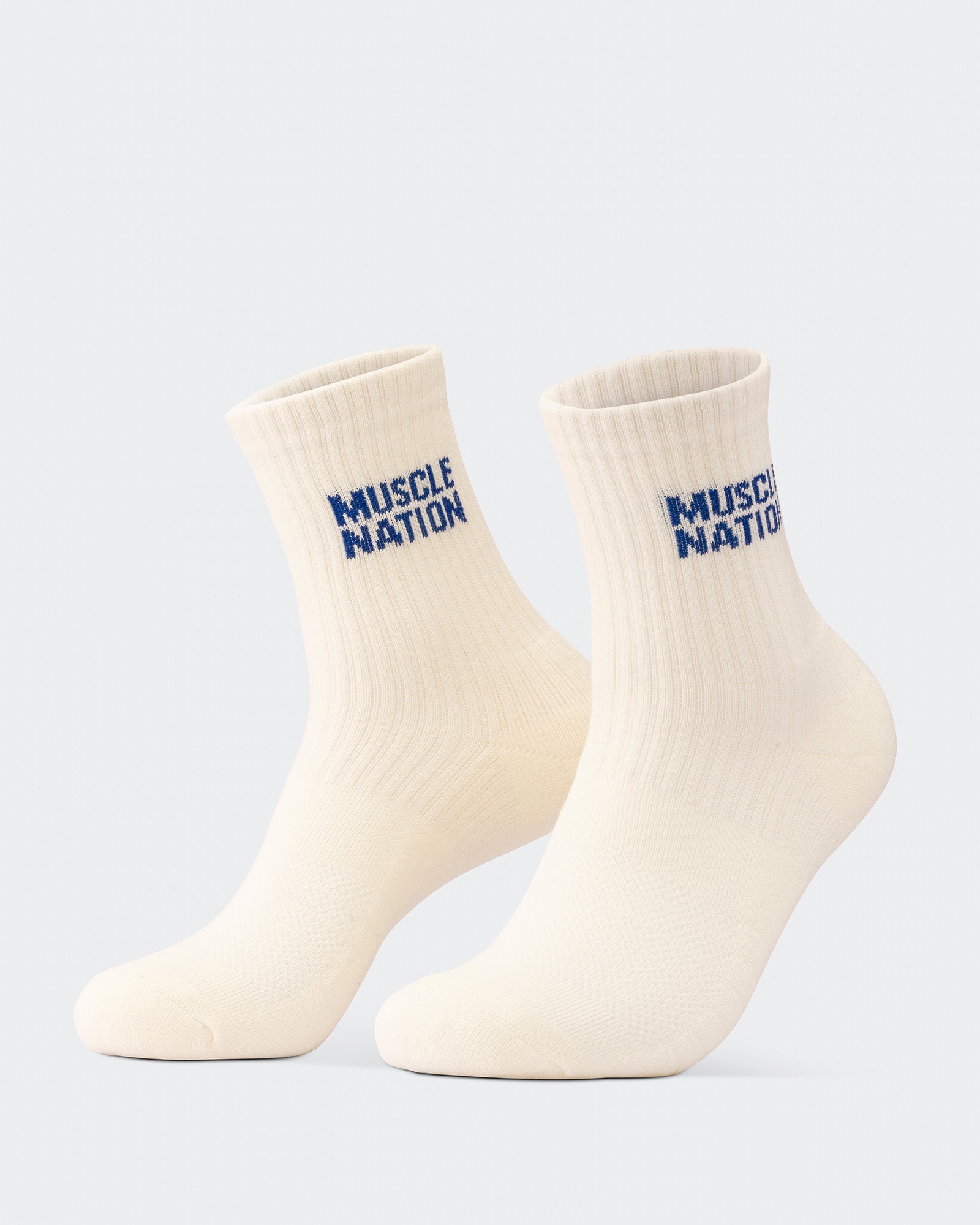 Womens Essential Crew Socks (3x Pack) - Navy / Hawaiian Blue / Off White-Socks-Navy / Hawaiian Blue / White-AC112335NVYHAWABLUWHT-ONE-MNAPPRL26511-5-Muscle Nation