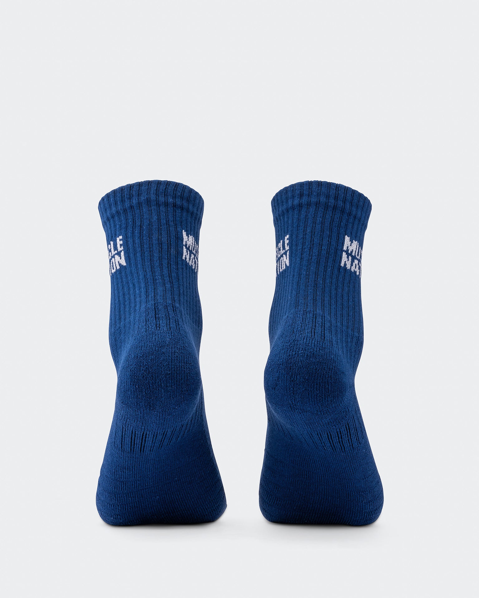 Womens Essential Crew Socks (3x Pack) - Navy / Hawaiian Blue / Off White-Socks-Navy / Hawaiian Blue / White-AC112335NVYHAWABLUWHT-ONE-MNAPPRL26511-11-Muscle Nation