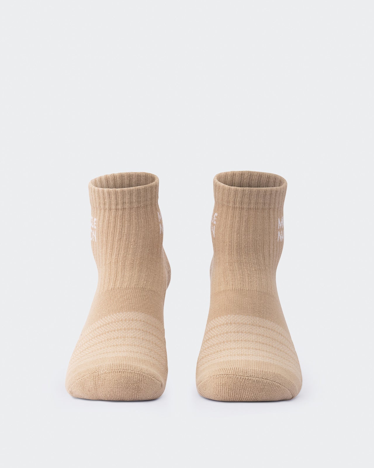 Womens 1/4 Crew Sock (2X Pack) - White / Stone-Socks-ACC1125205WHTSTN-MNAPPRL47939-3-Muscle Nation