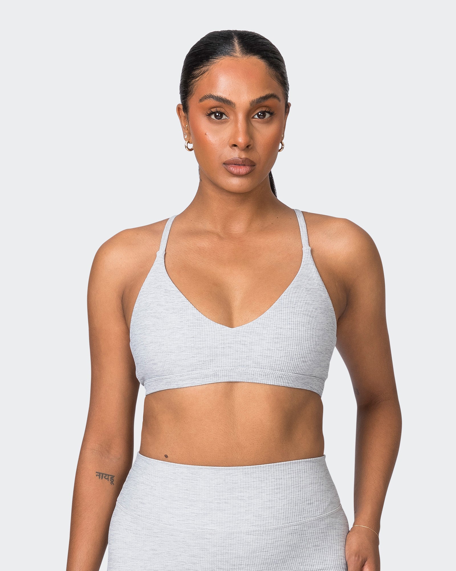 Levitate Rib Bralette - Quiet Grey Marl-Bralettes-XS-072331QTGRMRL-XS-MNAPPRL26105-1-Muscle Nation