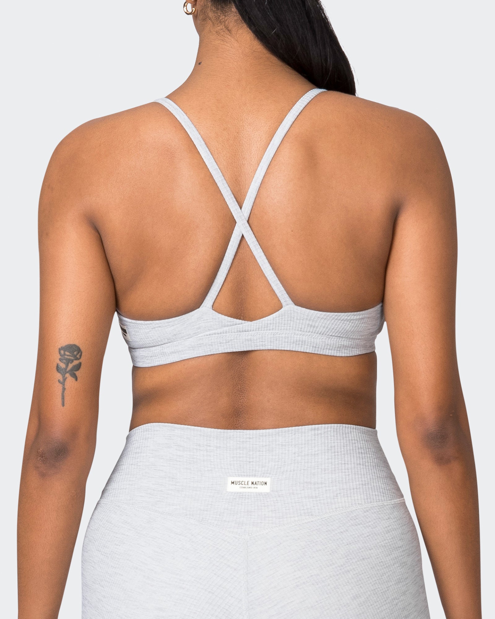 Levitate Rib Bralette - Quiet Grey Marl-Bralettes-XS-072331QTGRMRL-XS-MNAPPRL26105-6-Muscle Nation