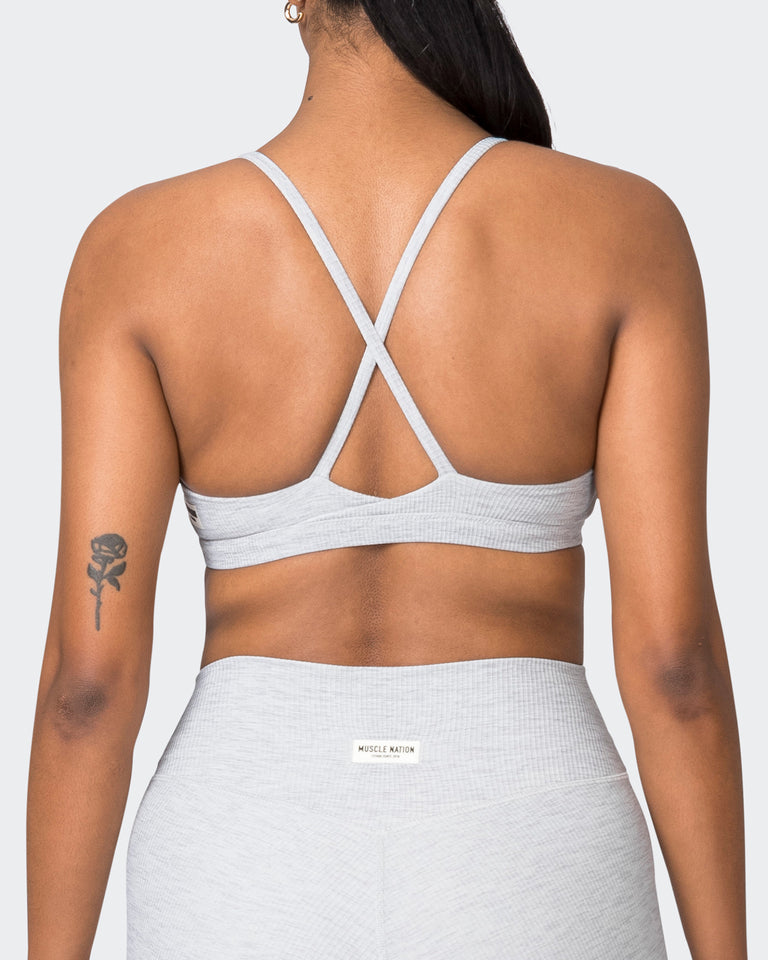 Levitate Rib Bralette - Quiet Grey Marl-Bralettes-XS-072331QTGRMRL-XS-MNAPPRL26105-6-Muscle Nation