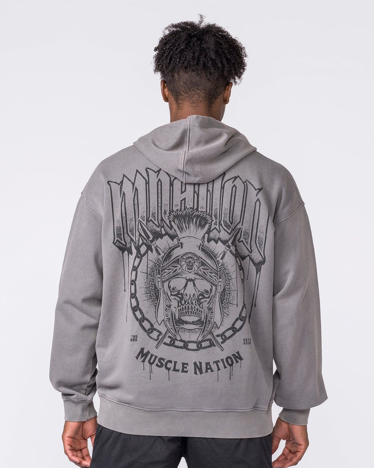 Spartan Vintage Hoodie Washed Tornado - Muscle Nation men's hoodie, view 5