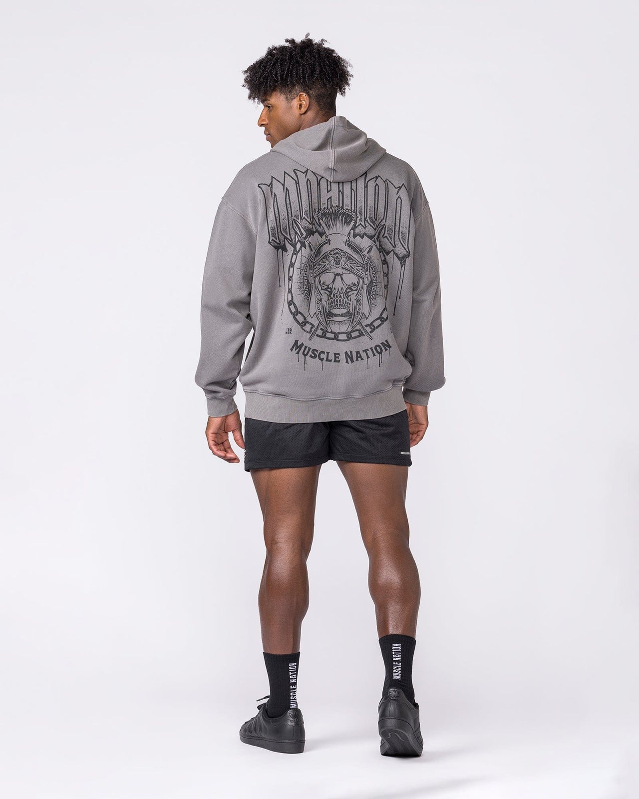 Spartan Vintage Hoodie Washed Tornado - Muscle Nation men's hoodie, view 6