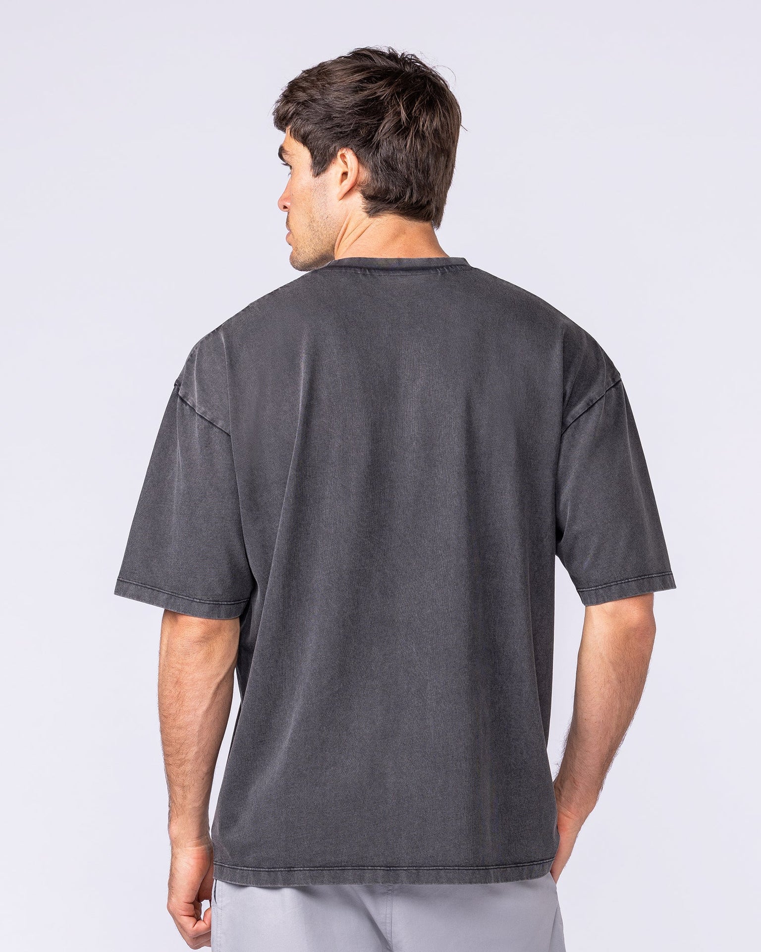 Spartan Oversized Vintage Tee - Washed Black-T-Shirts-XS-1125182WSHBLK-XS-MNAPPRL47721-4-Muscle Nation