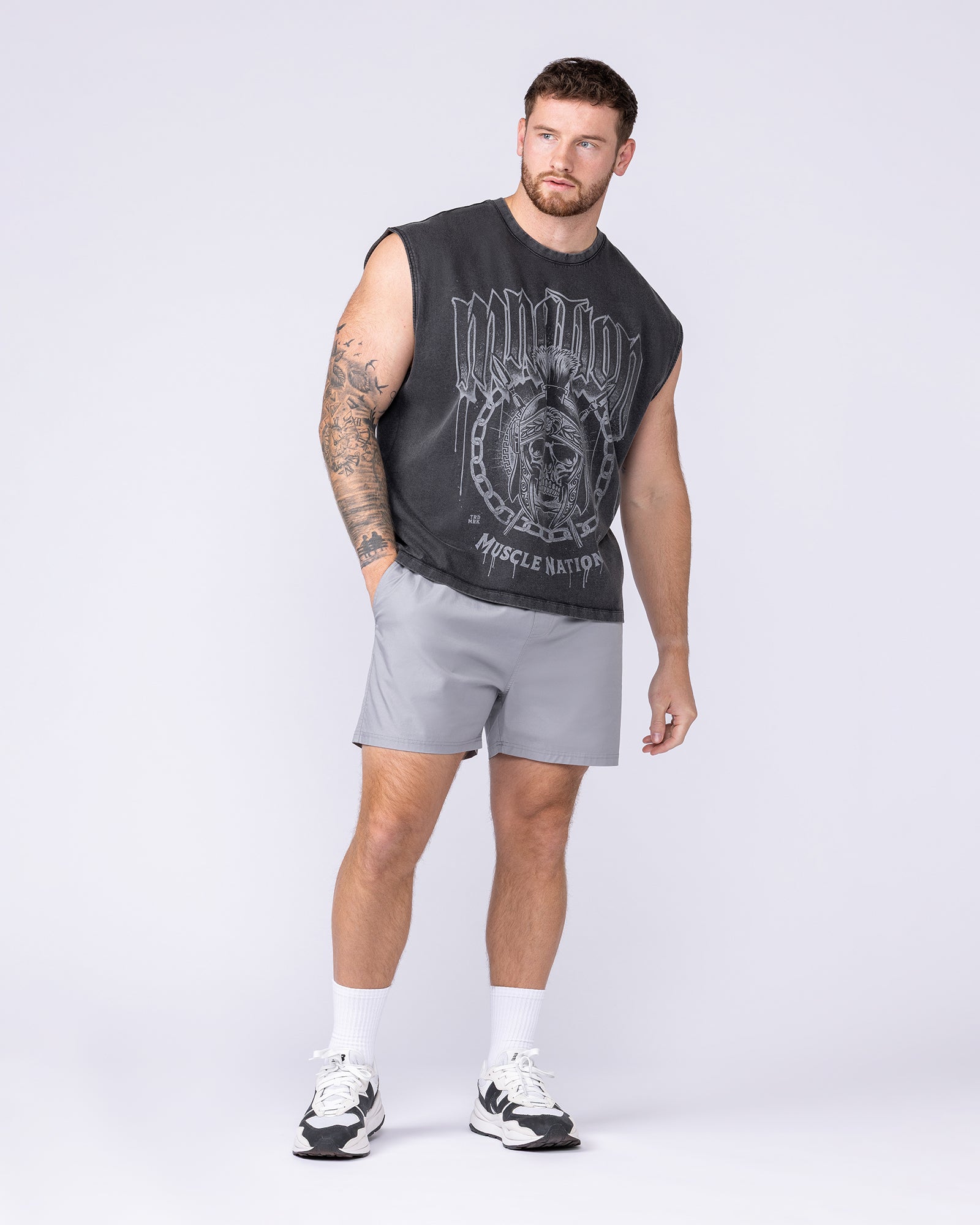 Spartan Vintage Boxy Muscle Tank - Washed Black-Singlets & Tanks-S-1125139WSHBLK-S-MNAPPRL47744-6-Muscle Nation