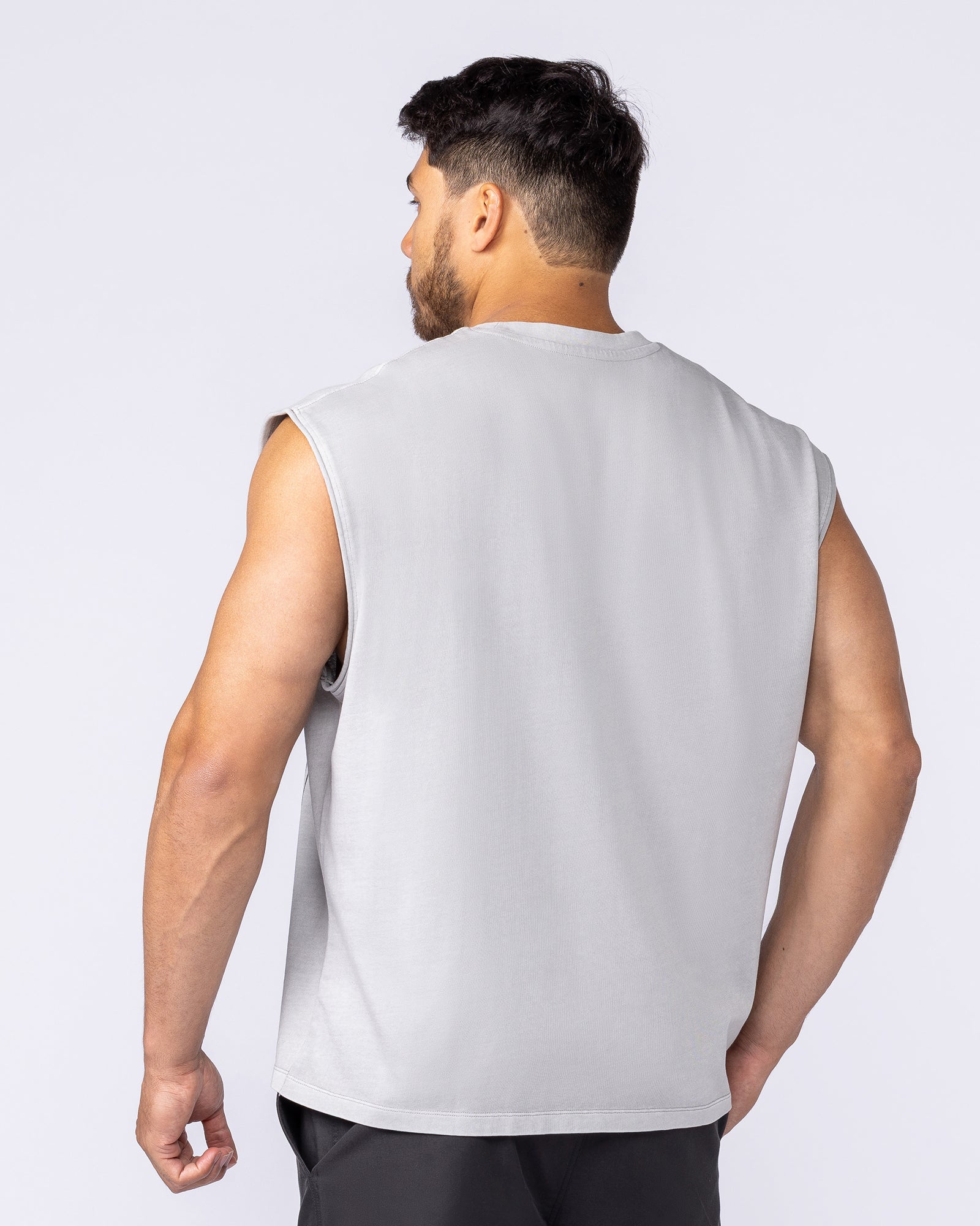 Spartan Vintage Boxy Muscle Tank - Washed Quiet Grey-Singlets & Tanks-S-1125139WQUTGRY-S-MNAPPRL47737-2-Muscle Nation