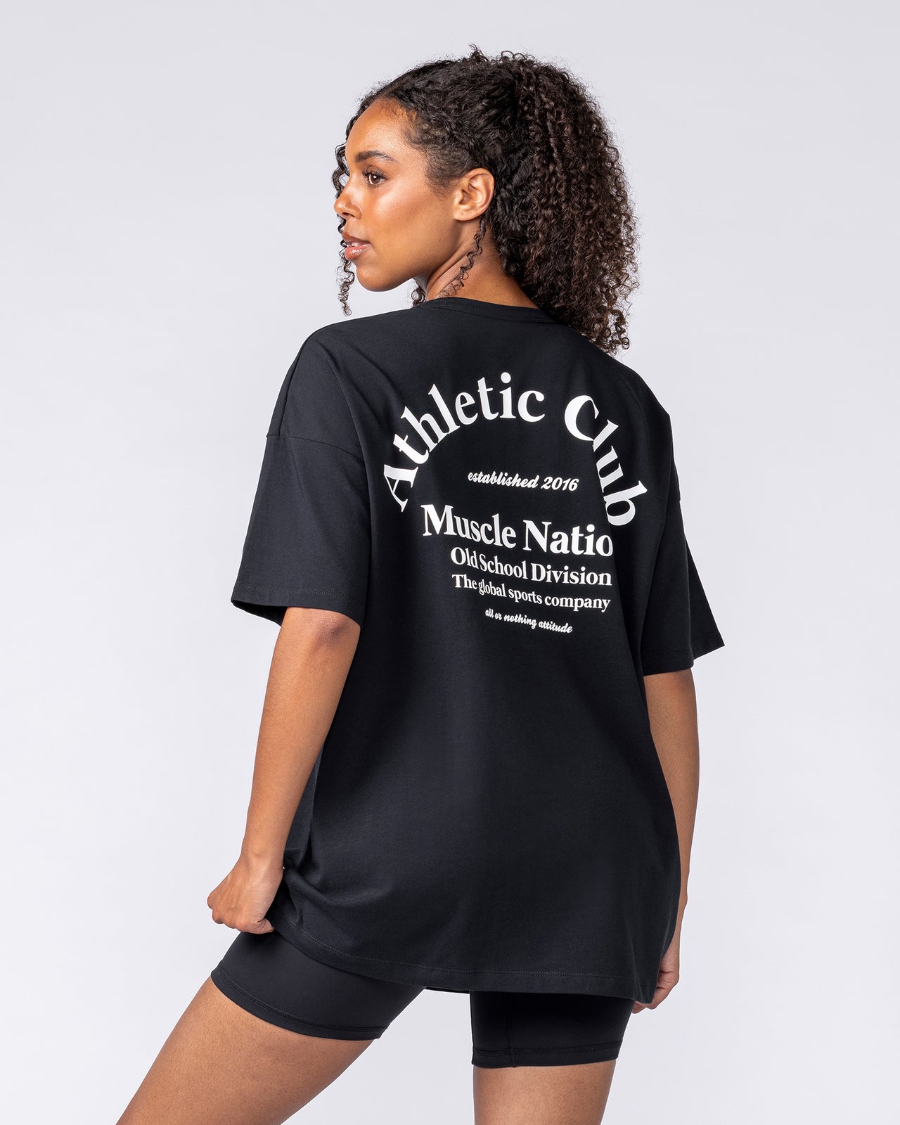 Sports Division Oversized Tee - Black