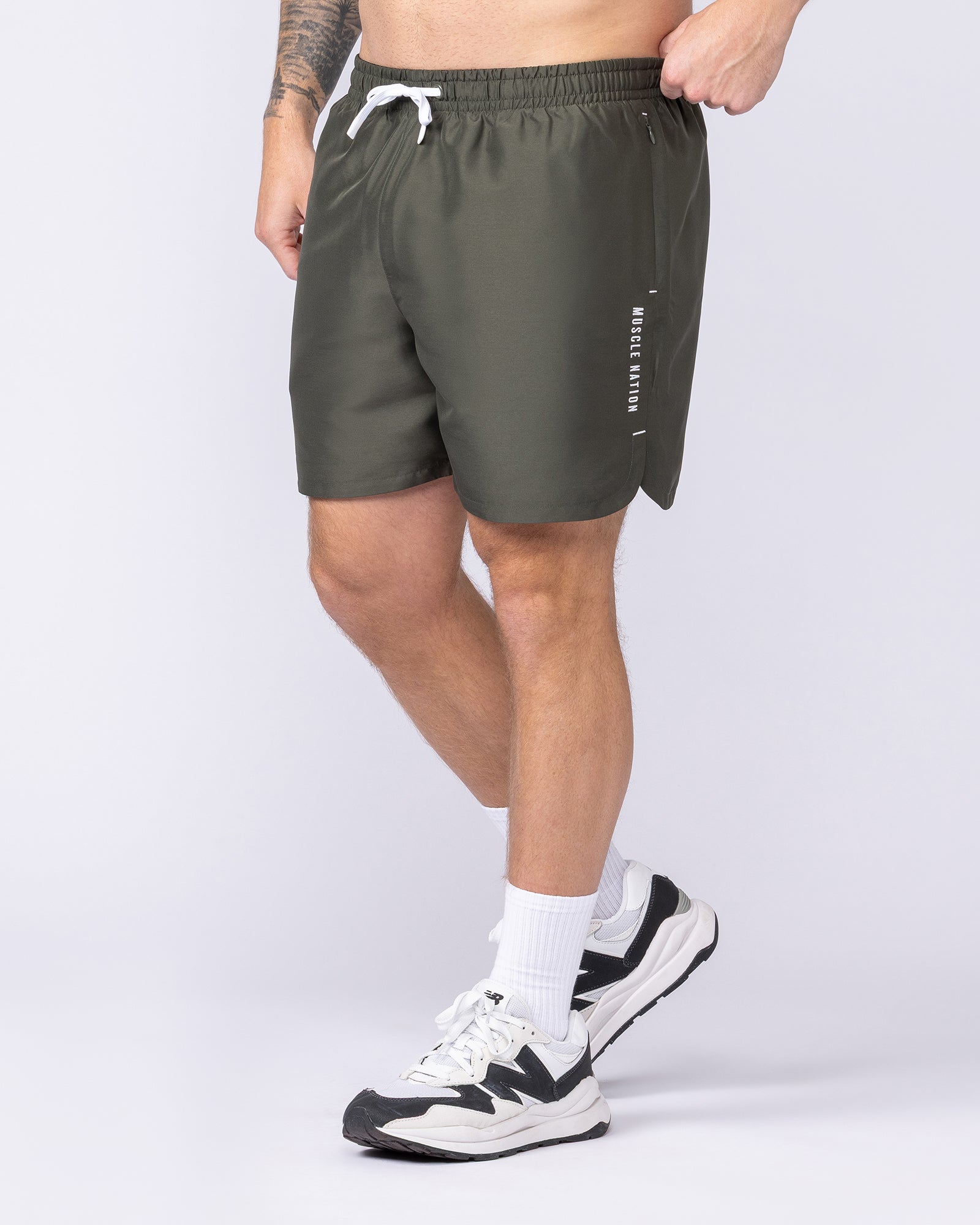 Standard Shorts - Dark Khaki-Shorts-S-1125150DKHAKI-S-MNAPPRL47758-1-Muscle Nation