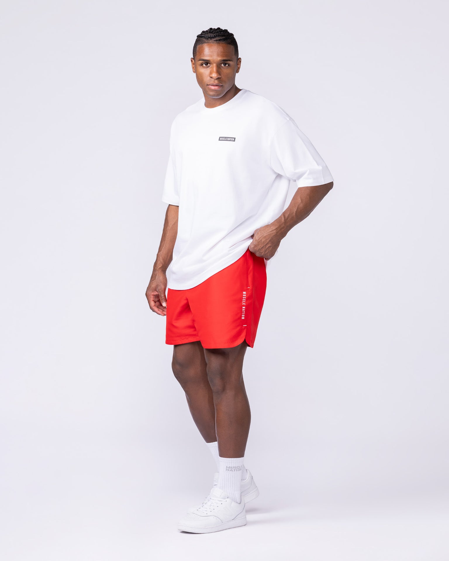 Standard Shorts - Red-Shorts-S-1125150RED-S-MNAPPRL47751-6-Muscle Nation