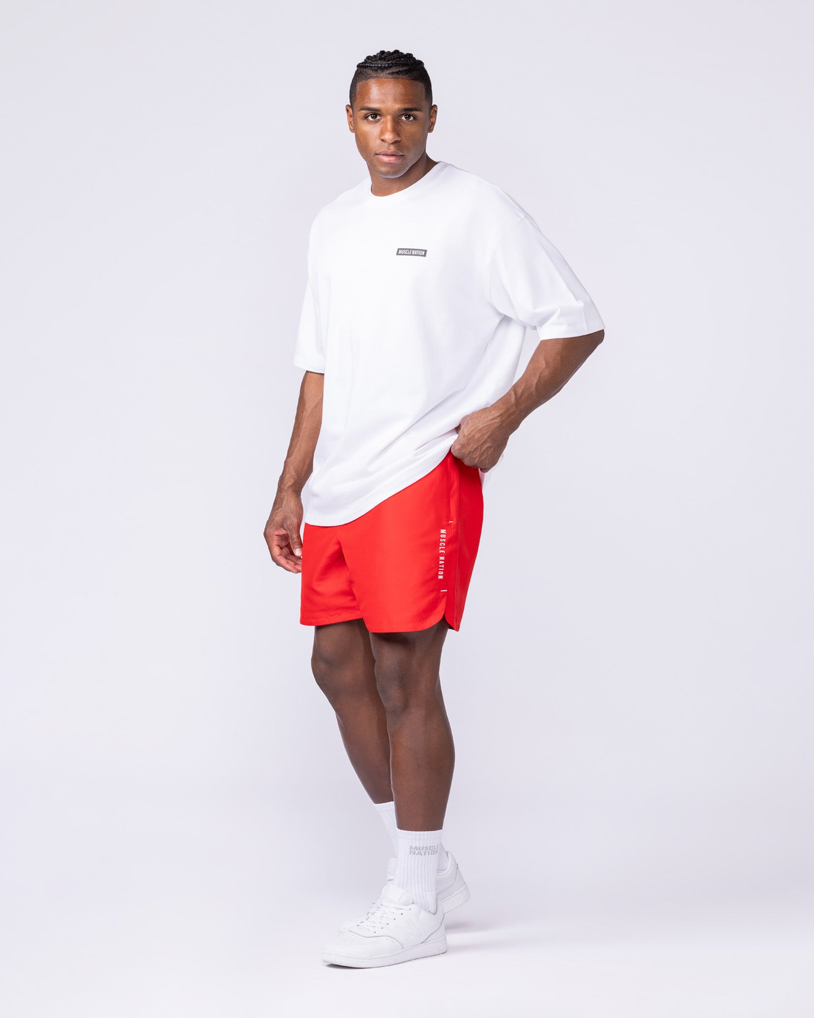 Standard Shorts - Red-Shorts-S-1125150RED-S-MNAPPRL47751-6-Muscle Nation