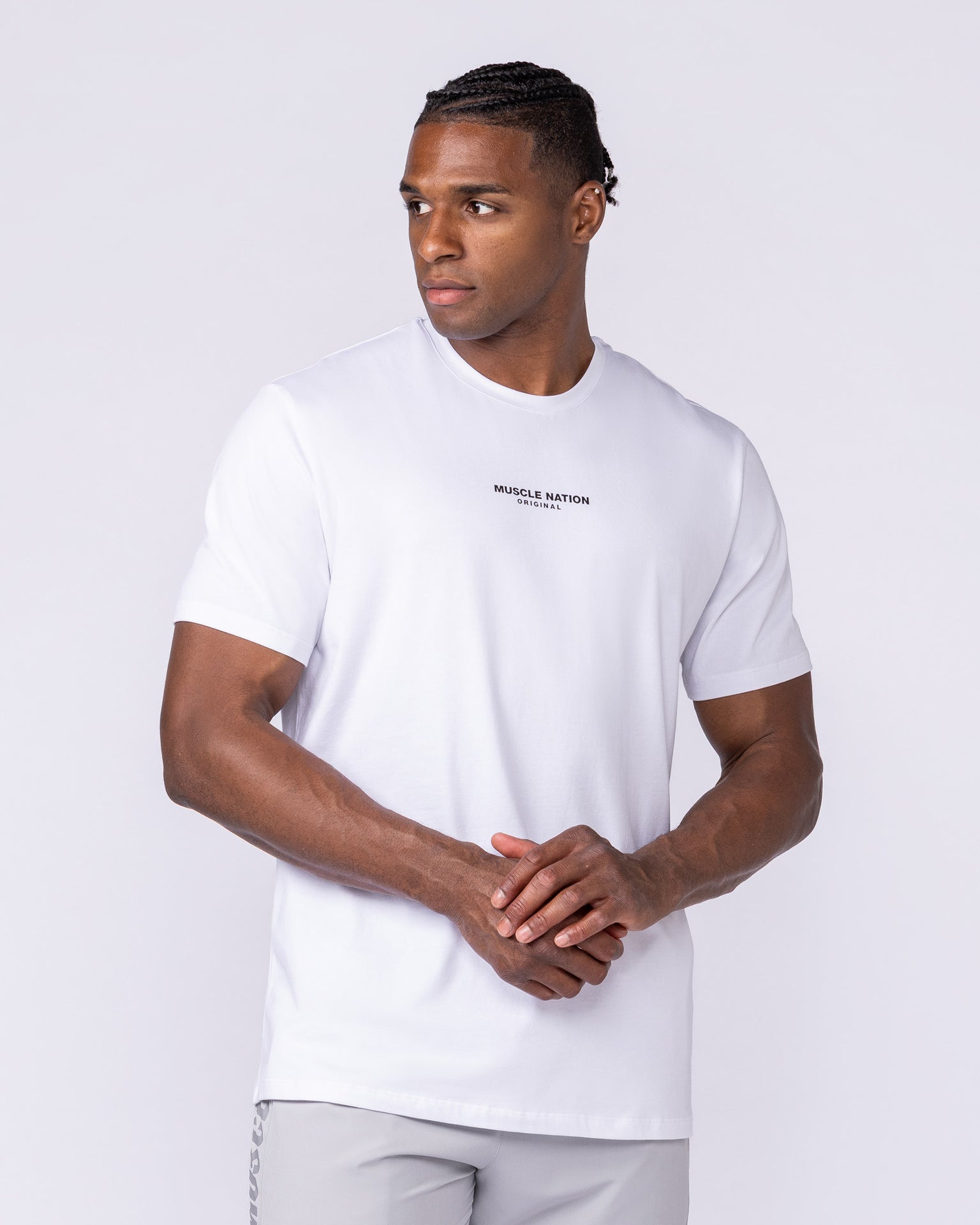Staple Condition Tee - White-T-Shirts-S-112561WHT-S-MNAPPRL44651-3-Muscle Nation