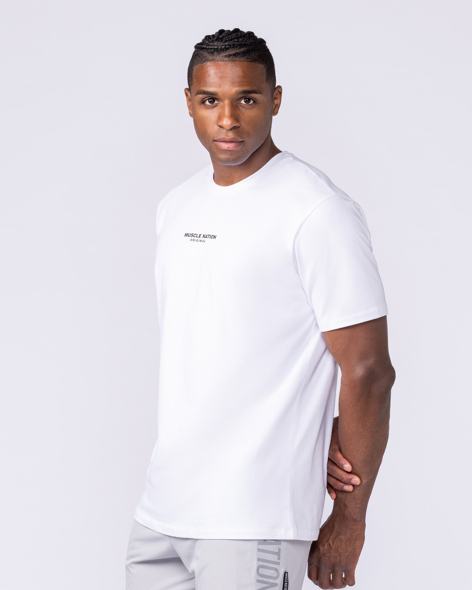 Staple Condition Tee - White-T-Shirts-S-112561WHT-S-MNAPPRL44651-4-Muscle Nation