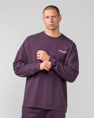 Worldwide Long Sleeve Tee - Midnight Plum-Long Sleeve T-Shirts-S-022443MIDNTPL-S-MNAPPRL30698-1-Muscle Nation