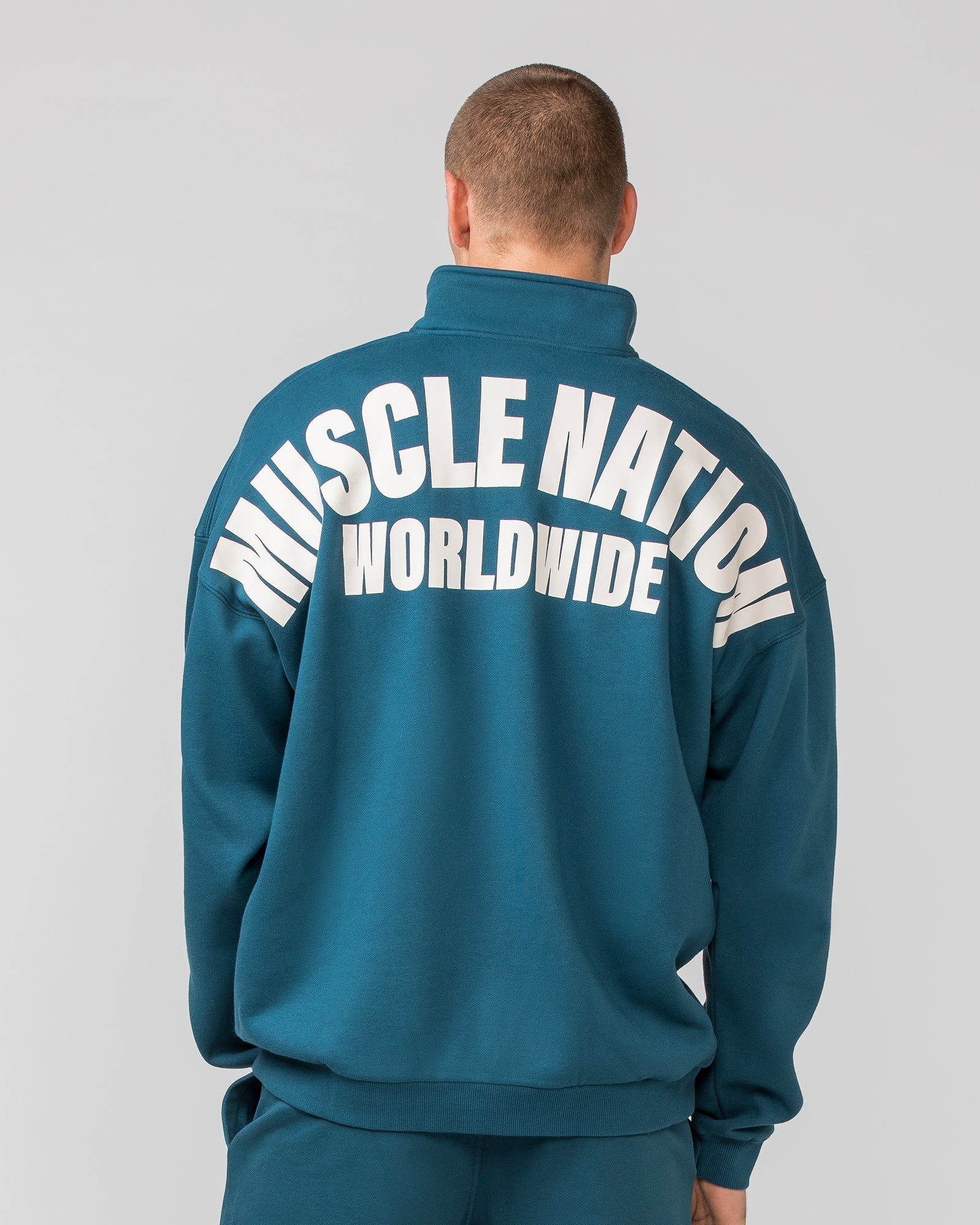 Classic Quarter Zip - Tidal Teal-Jumpers & Hoodies-S-032438TIDALTEAL-S-MNAPPRL30840-4-Muscle Nation