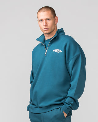 Classic Quarter Zip - Tidal Teal-Jumpers & Hoodies-S-032438TIDALTEAL-S-MNAPPRL30840-2-Muscle Nation