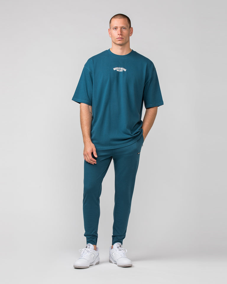 Legacy Training Tapered Jogger - Tidal Teal-Tracksuits-S-032452TIDALTEAL-S-MNAPPRL31229-6-Muscle Nation