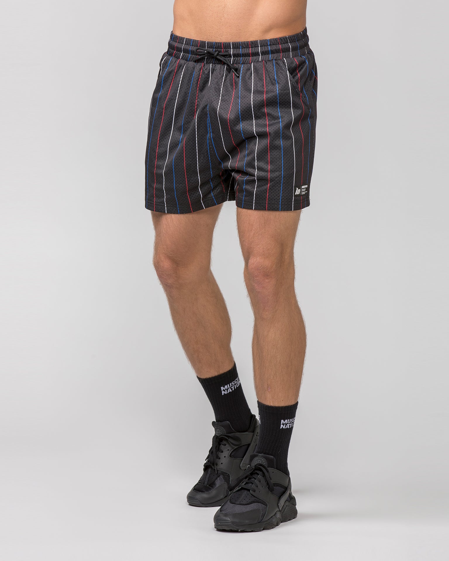 Lay Up 3.5" Shorts - Retro Pinstripe-Shorts-S-112342RTROPIN-S-MNAPPRL30726-3-Muscle Nation