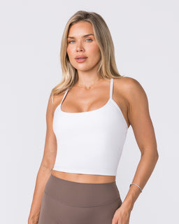 Stride Bra Tank White - Muscle Nation women's tank top