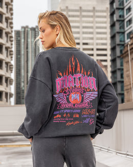 Surge Boxy Vintage Pullover - Washed Black-Jumpers & Hoodies-XXS-032622WSHBLK-XXS-MNAPPRL49278-1-Muscle Nation
