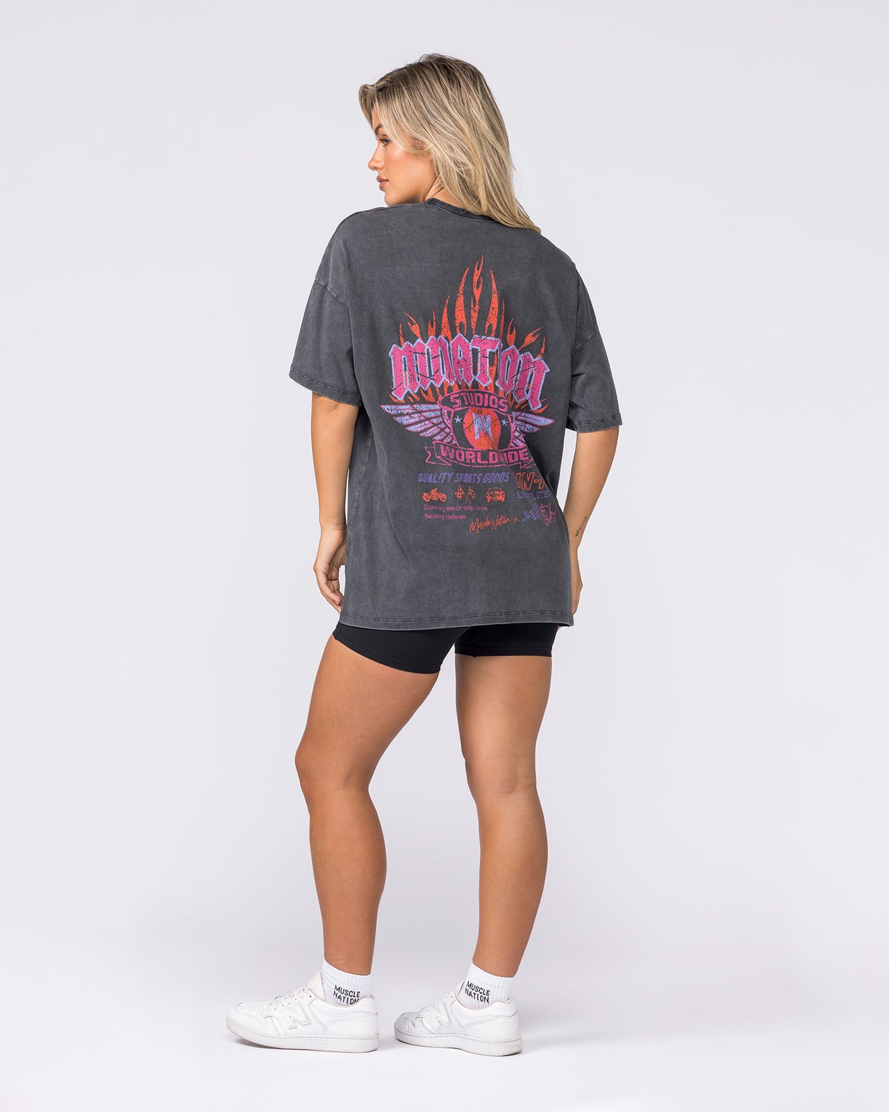 Surge Oversized Vintage Tee - Washed Black-T-Shirts-XXS-032627WSHBLK-XXS-MNAPPRL49314-6-Muscle Nation