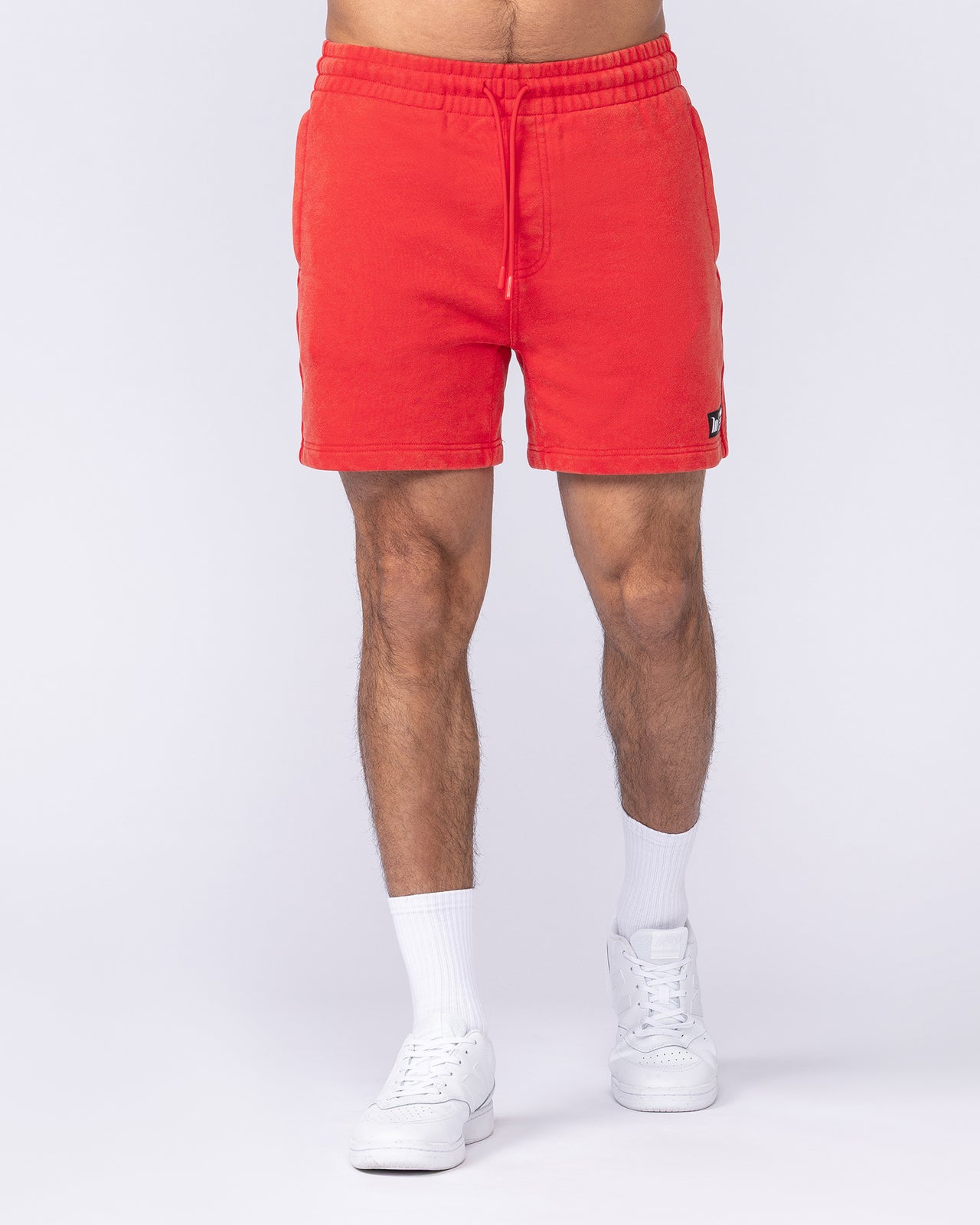 Sweat 5" Shorts - Washed Red-Shorts-S-1125162WSHRED-S-MNAPPRL47821-3-Muscle Nation