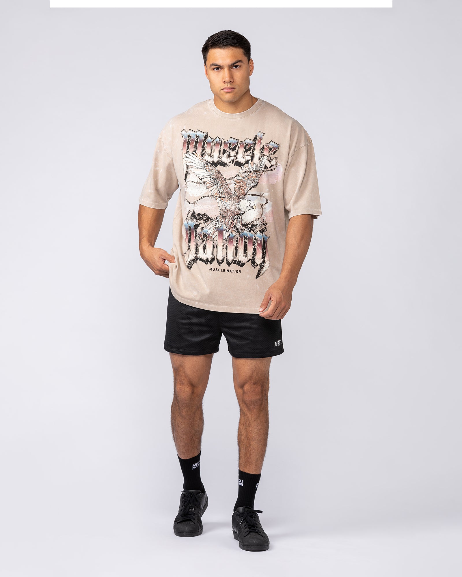 Take Flight Vintage Oversized Tee - Washed Beige-T-Shirts-XS-082535WBE-XS-MNAPPRL44001-6-Muscle Nation