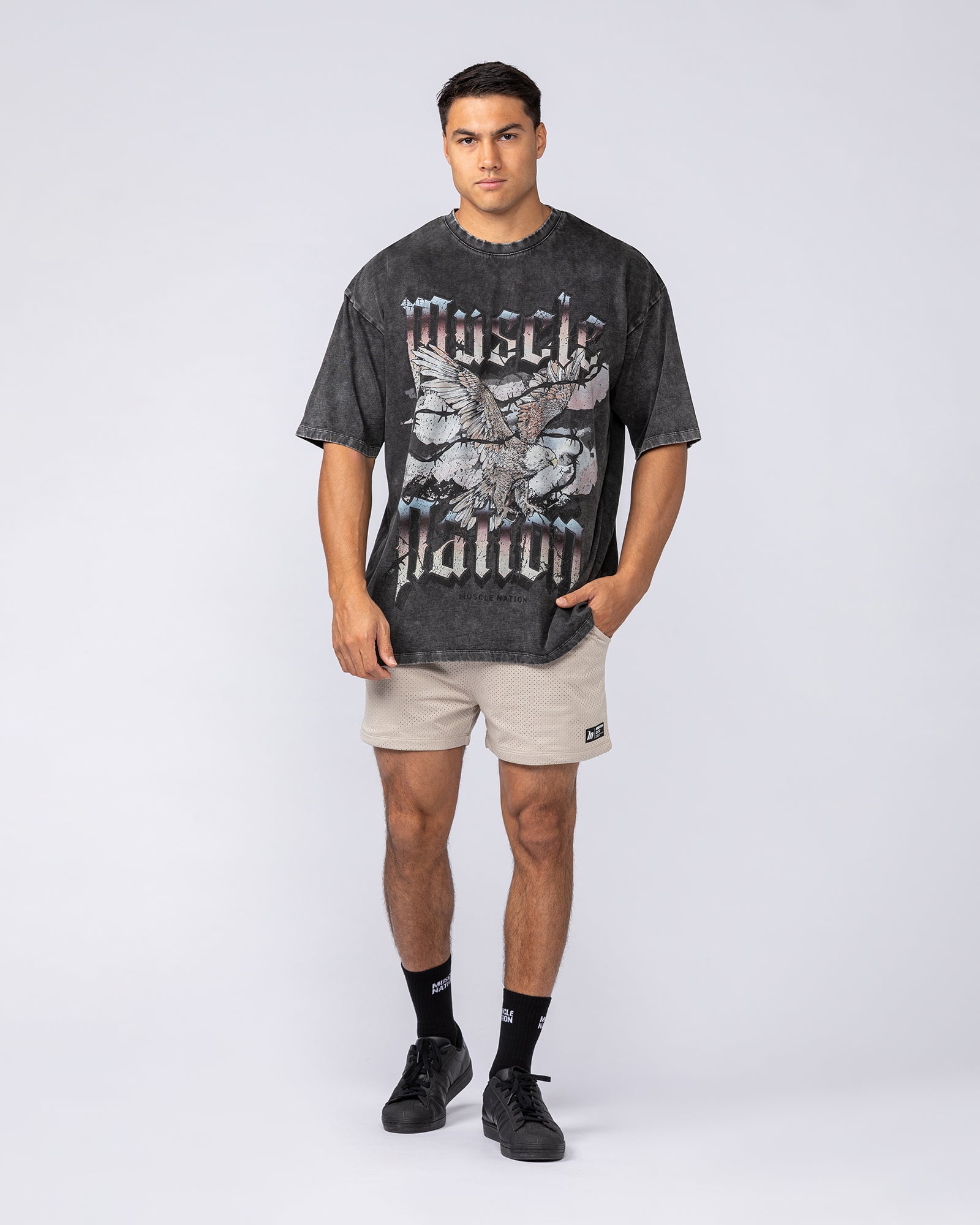 Take Flight Vintage Oversized Tee - Washed Black-T-Shirts-XS-082535WSHBLK-XS-MNAPPRL43993-5-Muscle Nation