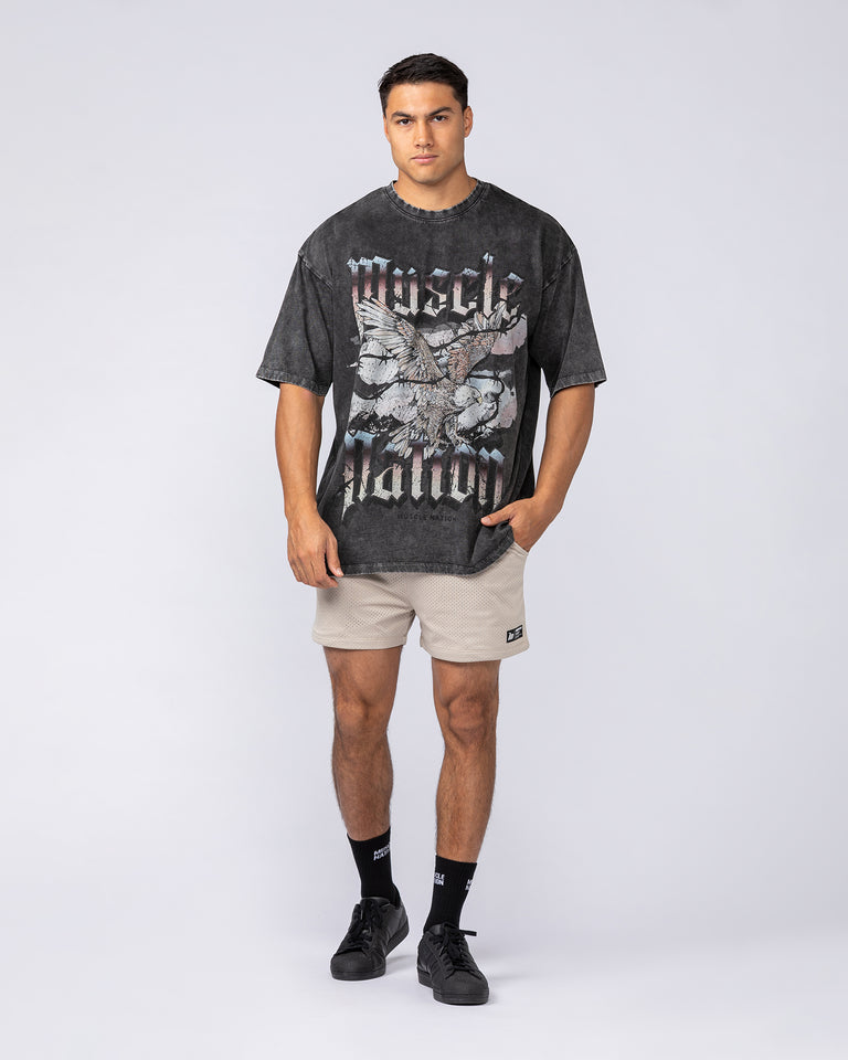 Take Flight Vintage Oversized Tee - Washed Black-T-Shirts-XS-082535WSHBLK-XS-MNAPPRL43993-5-Muscle Nation