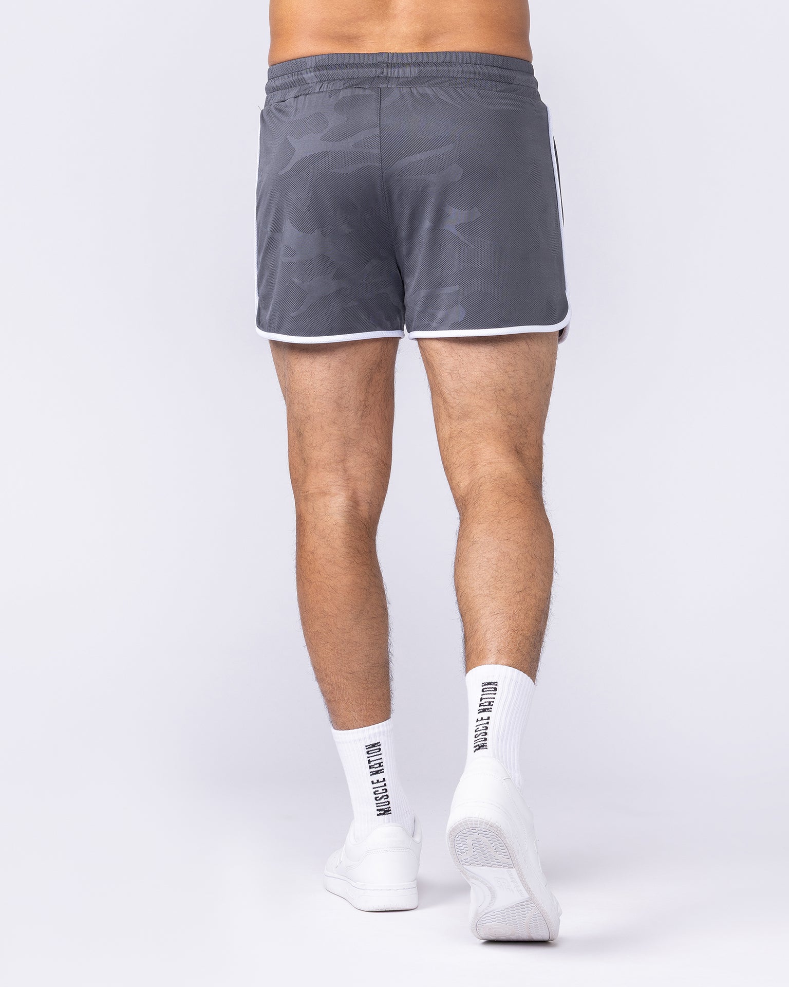 Tech Camo Retro Shorts - Dark Grey Camo-Shorts-S-112550DGRYCAMO-S-MNAPPRL47118-5-Muscle Nation