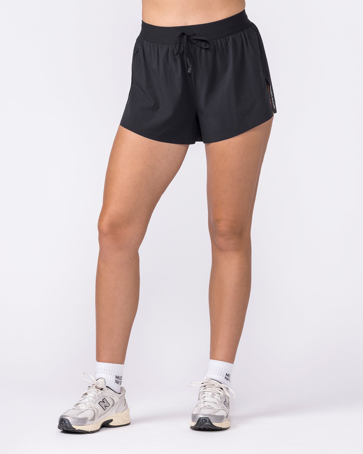 Tempo 3" Run Shorts - Black-Shorts-XXS-032650BLK-XXS-MNAPPRL49350-4-Muscle Nation