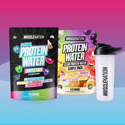 Protein Water Sample Bundle-Clear / Black-1-Muscle Nation