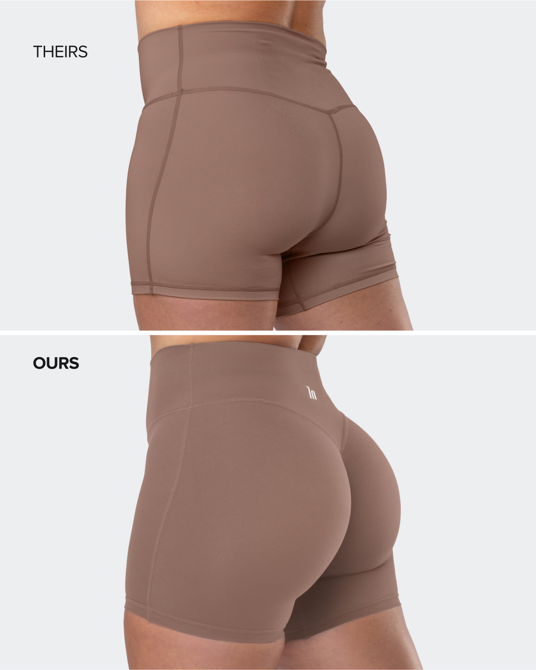 Aura Peachy Invisible Scrunch Midway Shorts - Cookie-Shorts-XXS-082505CKE-XXS-MNAPPRL43705-2-Muscle Nation