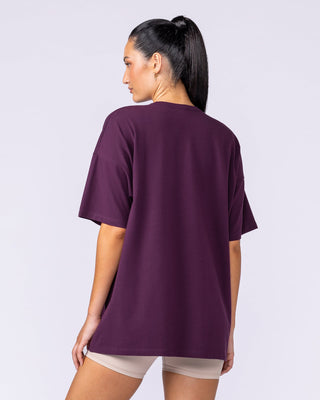 Thicc Oversized Tee - Cranberry-T-Shirts-XXS-112541CBRY-XXS-MNAPPRL46628-2-Muscle Nation