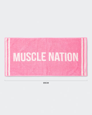 Sweat Towel - Hollywood Pink/ White-Accessories-Hollywood Pink/ White-ACC1124143HWPKWHT-ONE-MNAPPRL32742-1-Muscle Nation