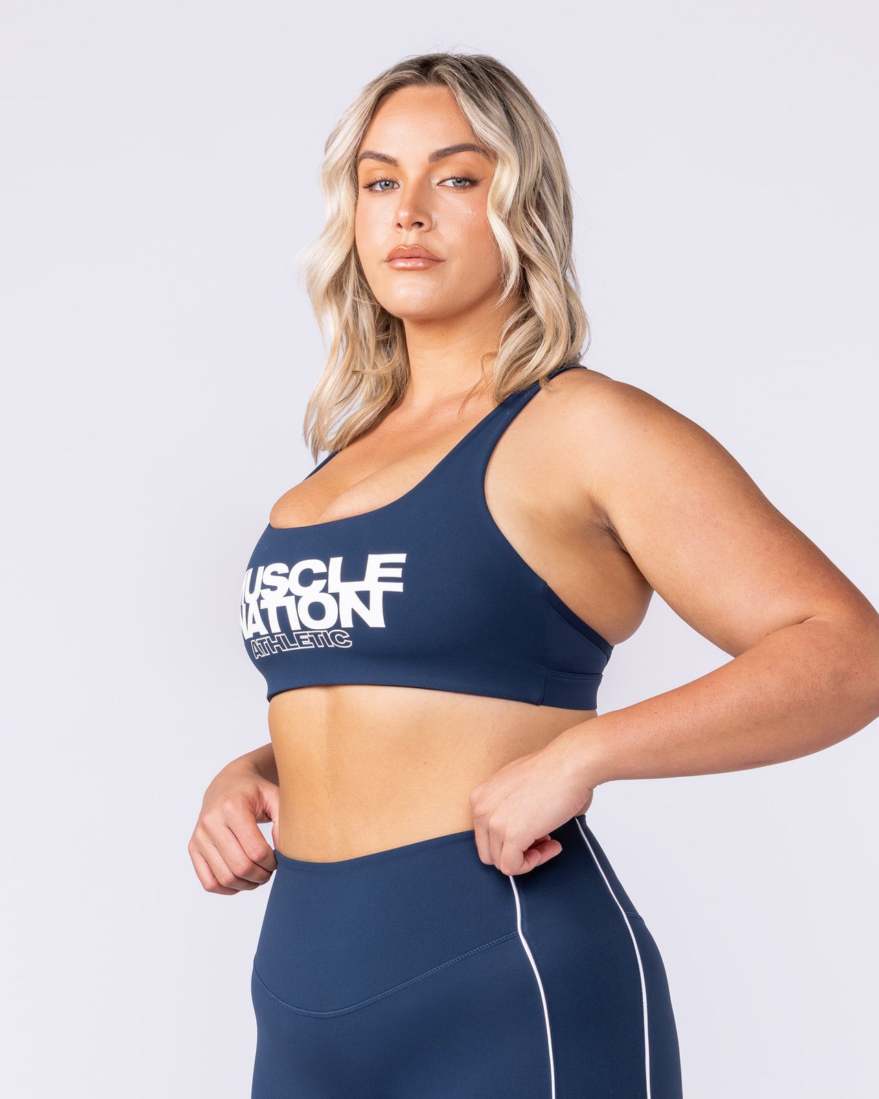 Traction Bra - Navy-Sports Bras-XXS-1125105NAVY-XXS-MNAPPRL46655-4-Muscle Nation