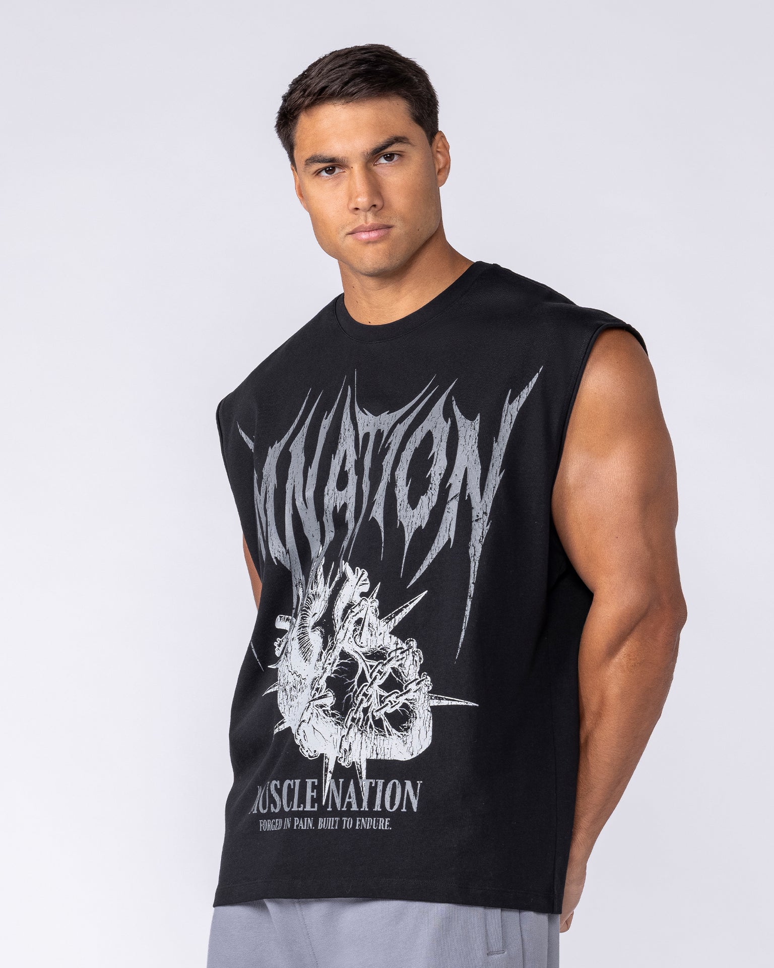 Unchained Boxy Muscle Tank - Black