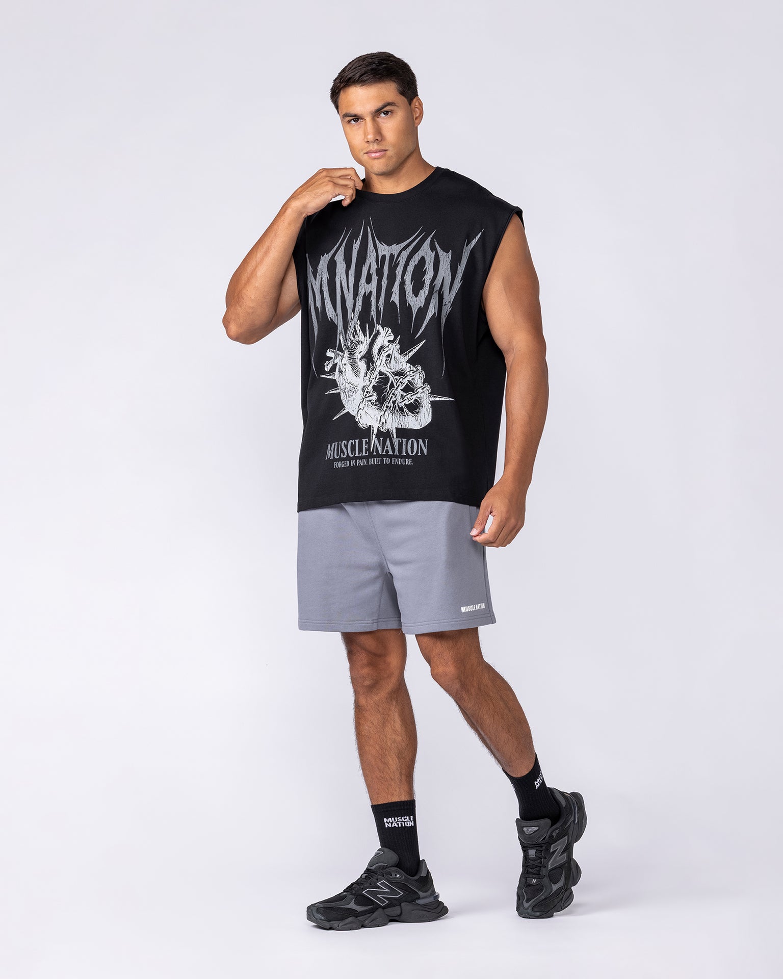 Unchained Boxy Muscle Tank - Black