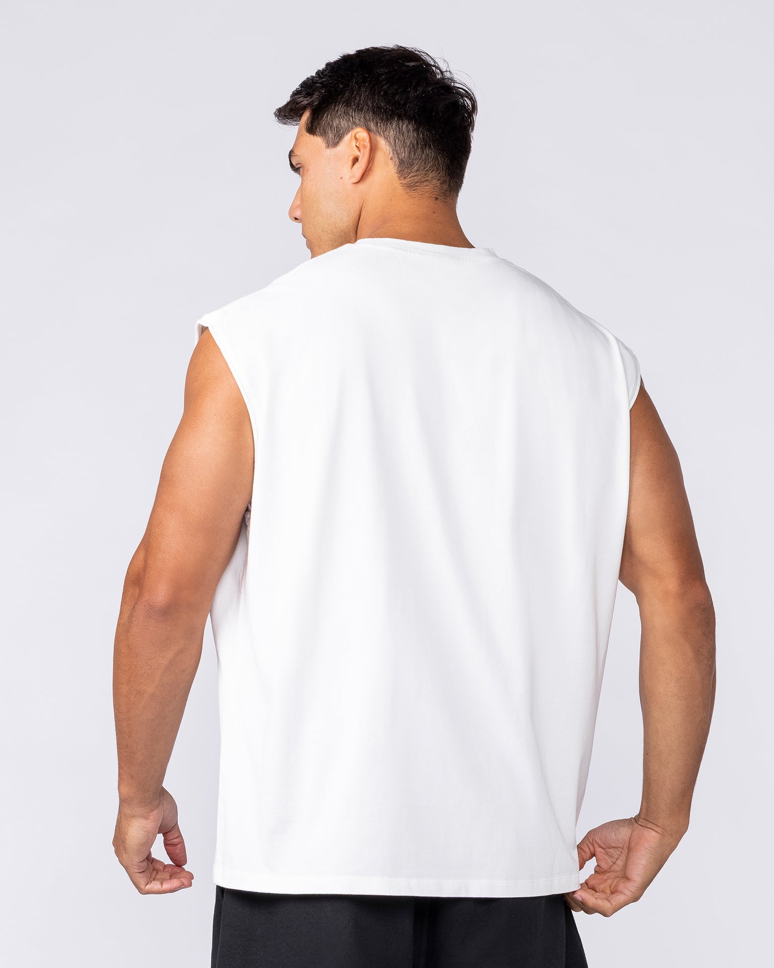 Unchained Boxy Muscle Tank - White