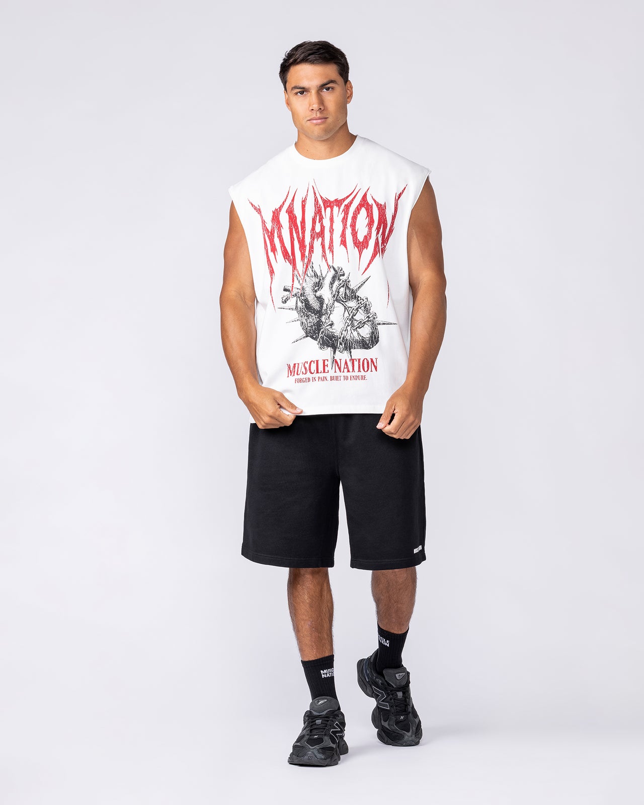Unchained Boxy Muscle Tank - White