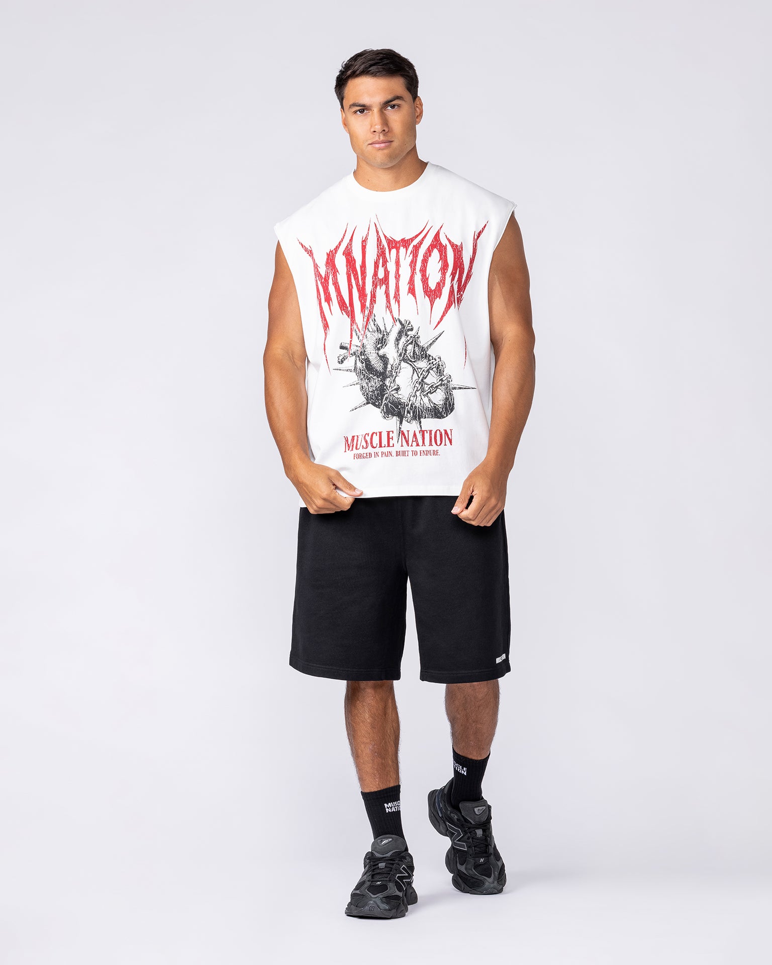 Unchained Boxy Muscle Tank - White